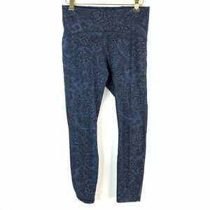 Lululemon women’s black and blue Train Times 7/8 Pant *25" size 8